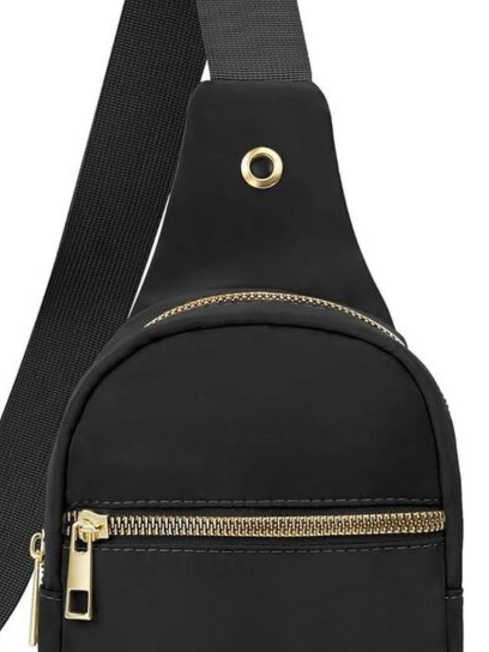 NWT Black Water‑Repellent Sling Crossbody Bag — Factory Sealed - Picture 2 of 5